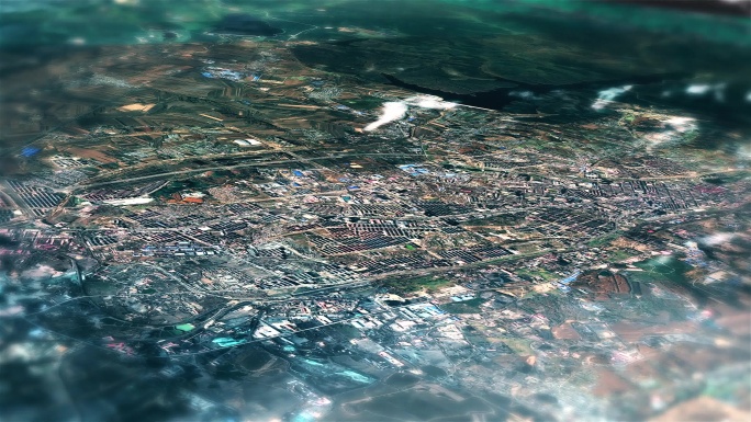 4K鹤岗市主城区地图视频动画素材