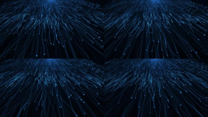 唯美蓝色粒子流