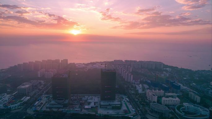 儋州市洋浦经济开发区日出延时