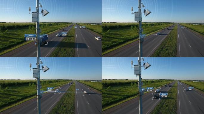 交通速度雷达跟踪控制示意图