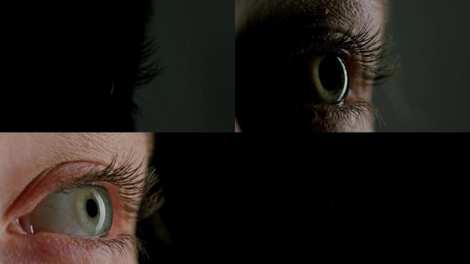 美丽的蓝眼睛视频素材双眼皮瞳孔