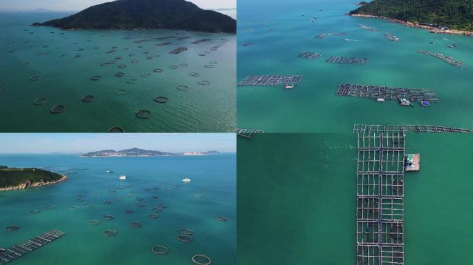 4K珠海桂山岛深海养殖养鱼伶仃洋南海渔业