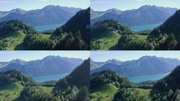 瑞士圣加仑的瑞士湖鸟瞰图