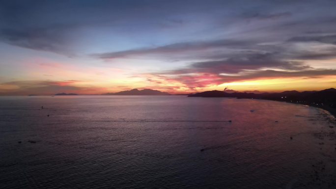 惠州双月湾黄昏航拍