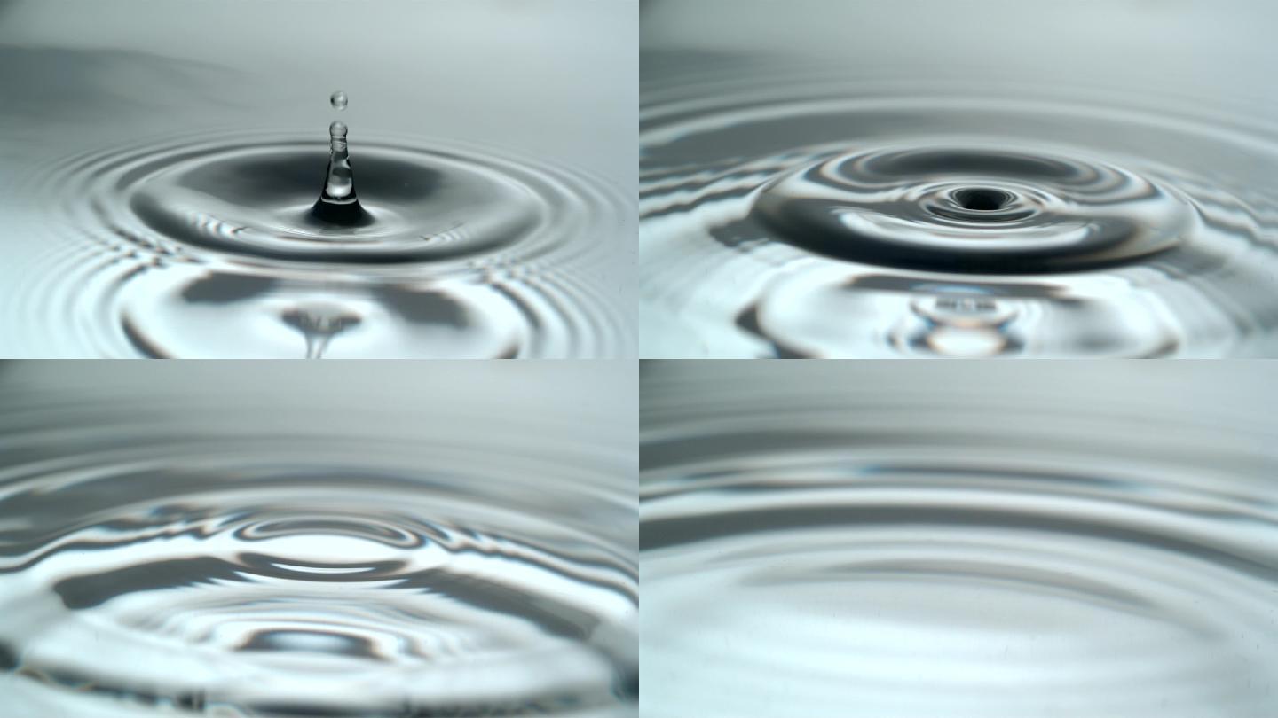 滴水水滴落下概念镜头水资源淡水