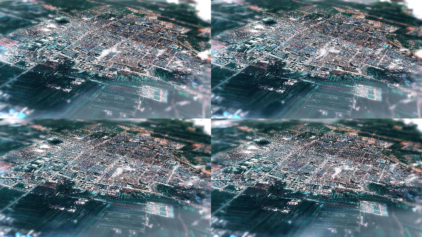 4K绥化市主城区地图视频动画素材
