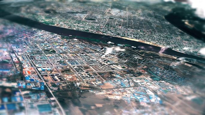 4K黑河市主城区地图视频动画素材