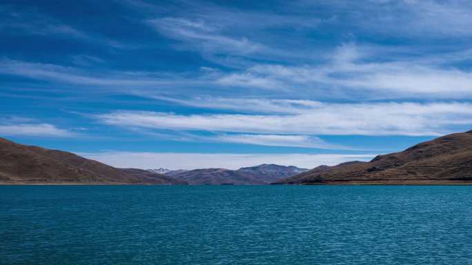 羊湖延时摄影羊卓雍湖西藏