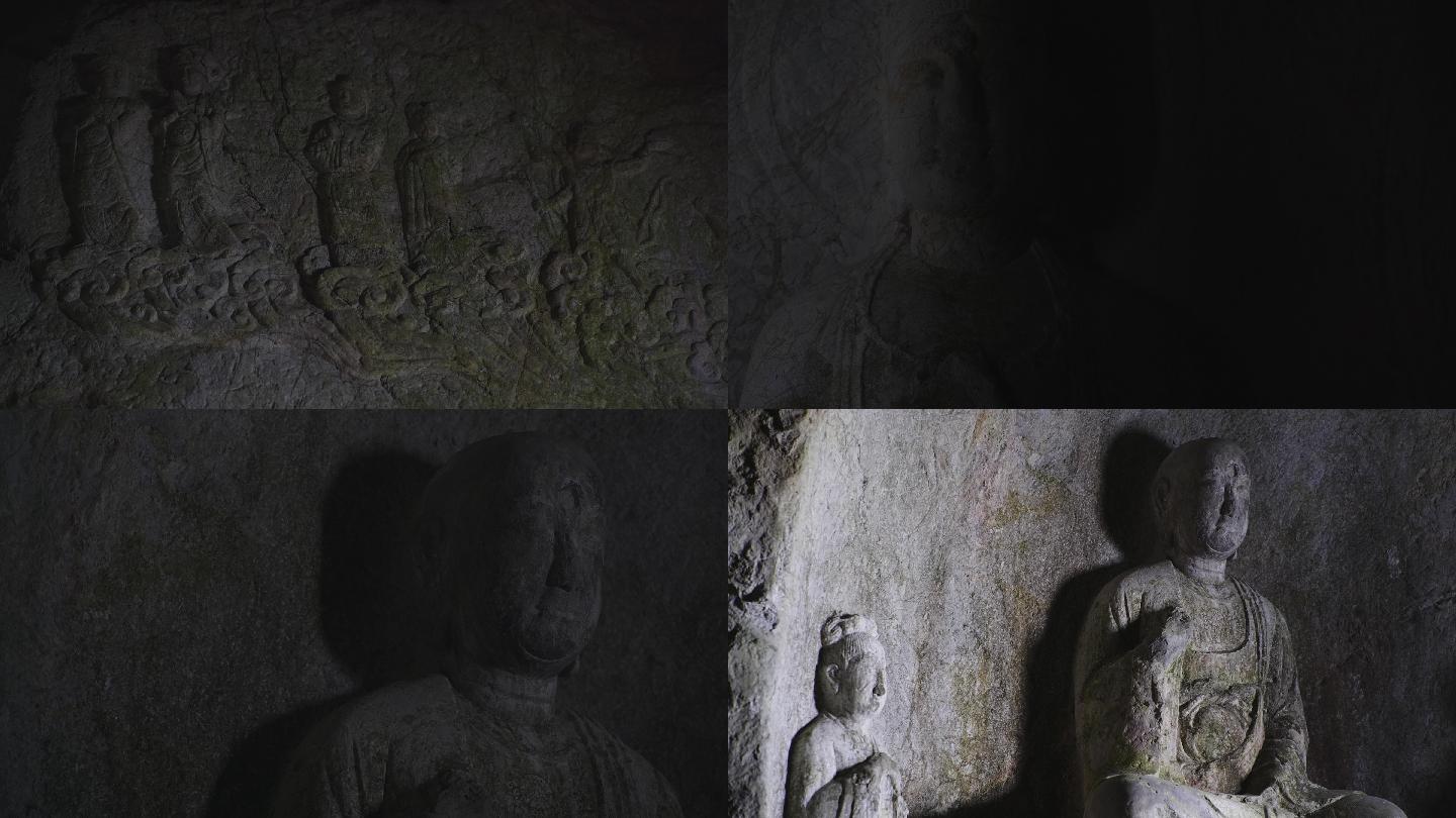 大型石窟浮雕造像群实拍