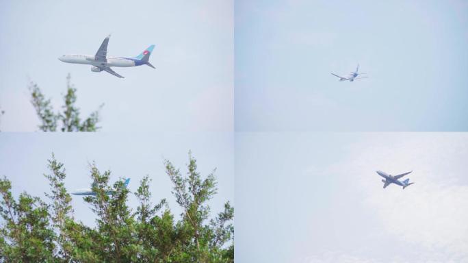 厦门高崎机场航空公司飞机起飞特写镜头