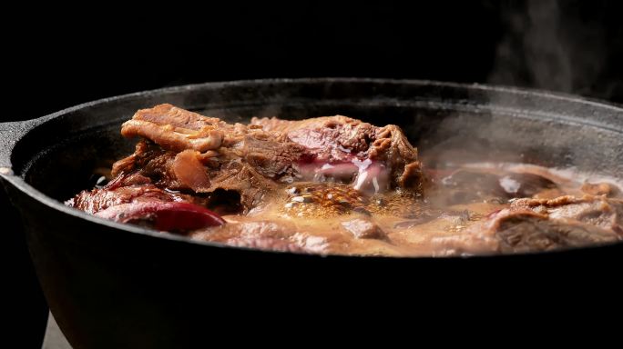 卤牛肉传统美食五香牛肉4K视频素材