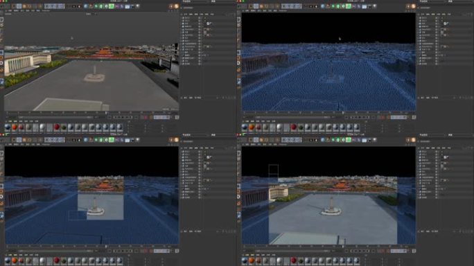★最新★天安门场景C4D工程