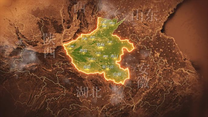 河南复古历史地图