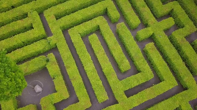 迷宫鸟瞰图，园艺师现代园林英国城市