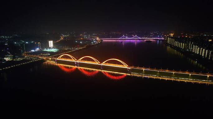 长沙湘江福元路大桥夜景
