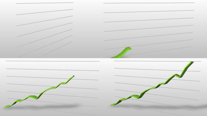 生长线图简洁简约3d动画特效增长趋势