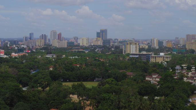 非洲坦桑尼亚市中心俯瞰城市全景