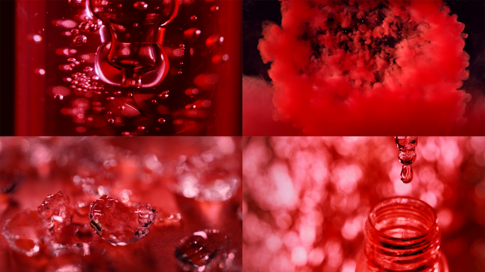 红玫瑰精华液滴管水滴素材