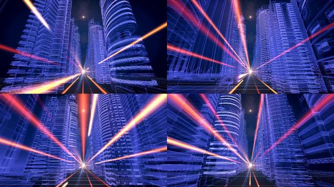 三维城市光线穿梭时空隧道可视化速度