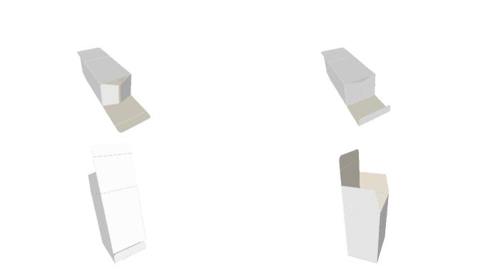 折叠盒动画特效三维纸盒元素3d