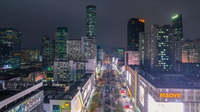 深圳华强北夜景延时