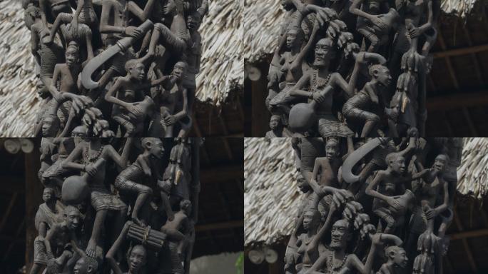 巨大的非洲乌木木雕艺术品