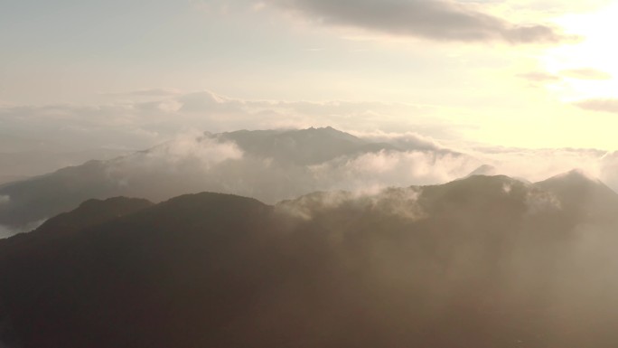 云海航拍素材，日出云海，云层航拍，山雾