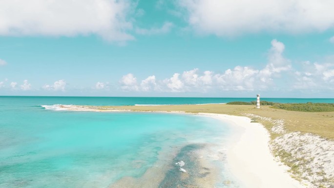 加勒比海海景航拍大美风光美丽风景