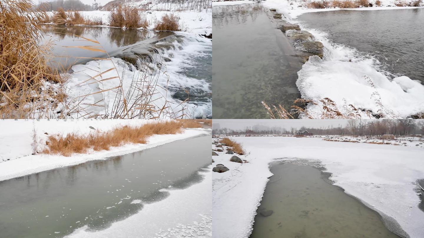 乌鲁木齐水磨河冬季