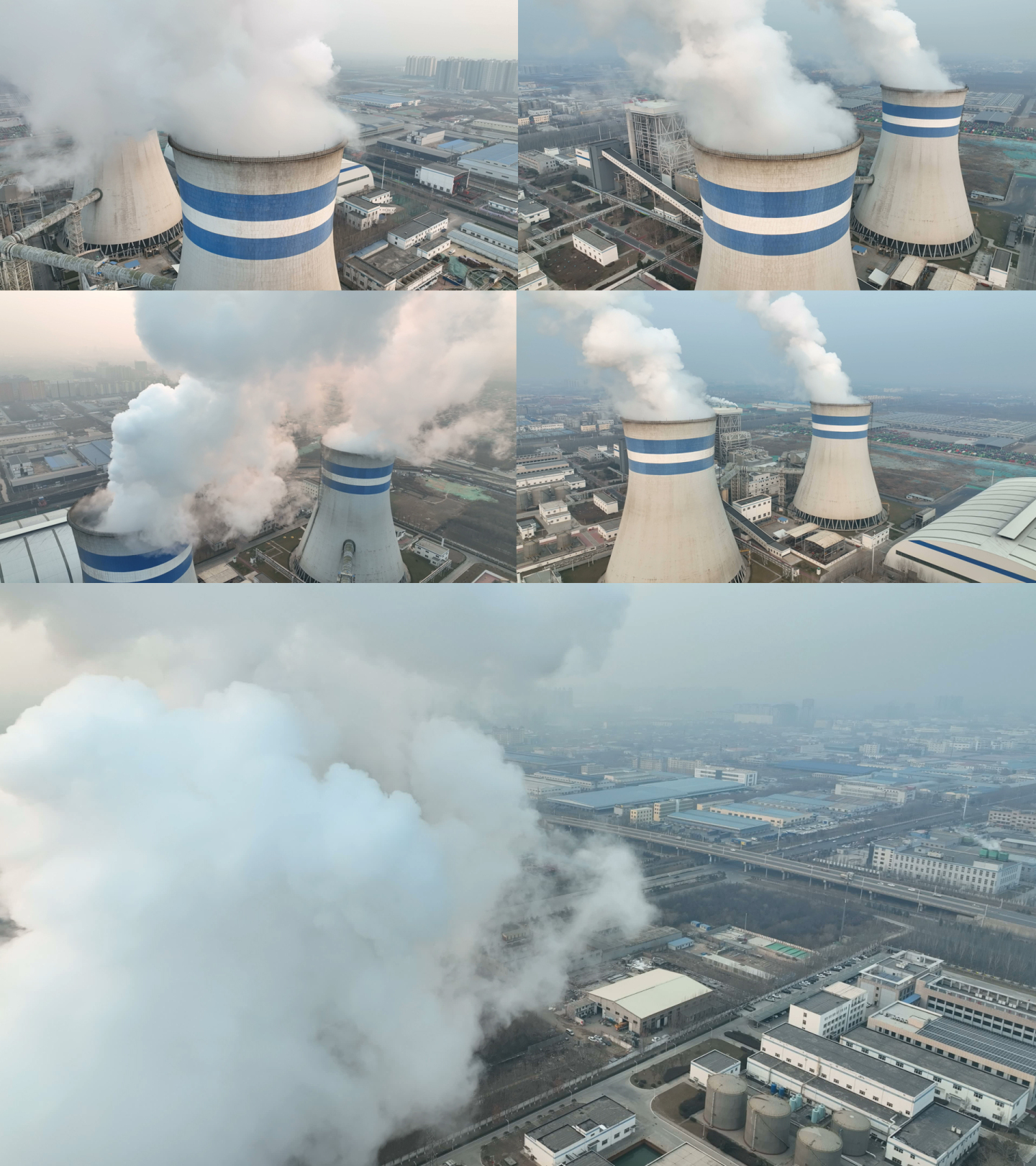 污染环境、烟囱冒烟、空气污染
