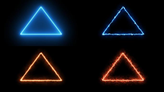 三角形传送门魔法能量动画带通道