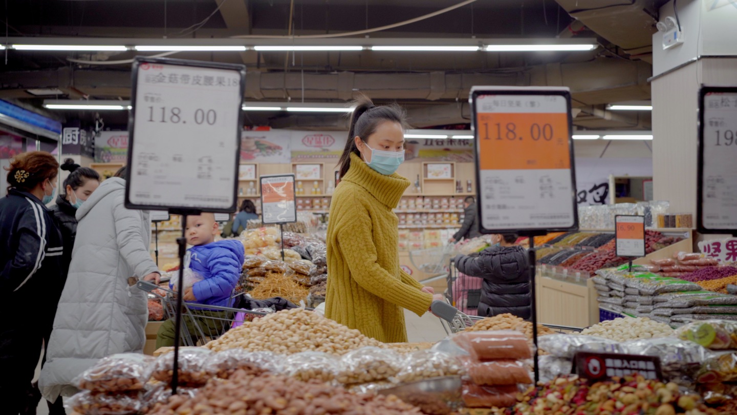 春节超市购物实拍4k素材