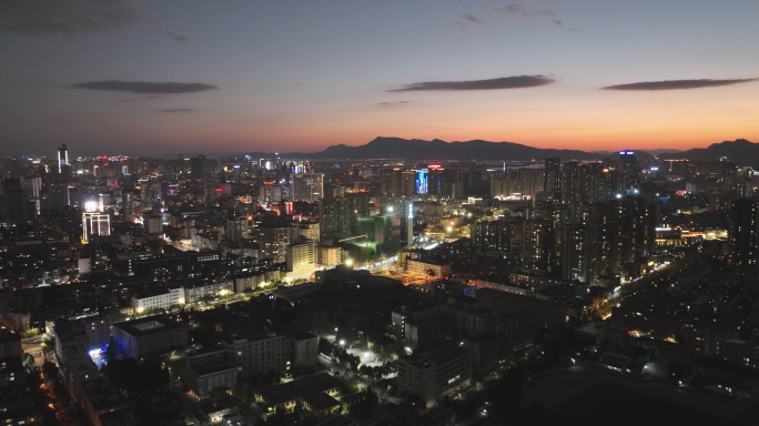 【5K】昆明夜景，昆明五华区夜景航拍