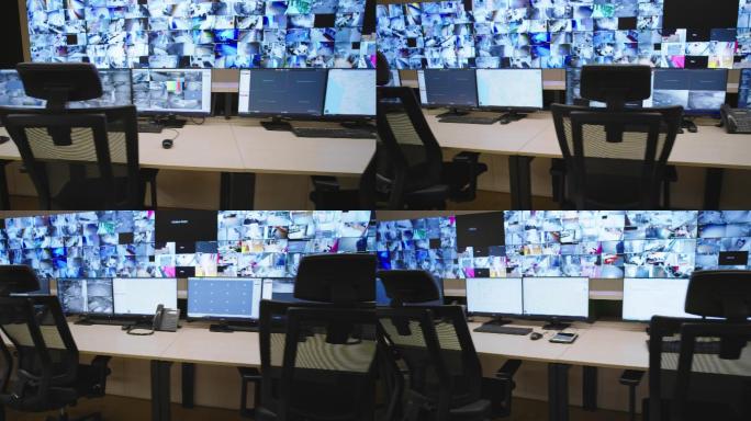 现代化的安全设施或监控中心