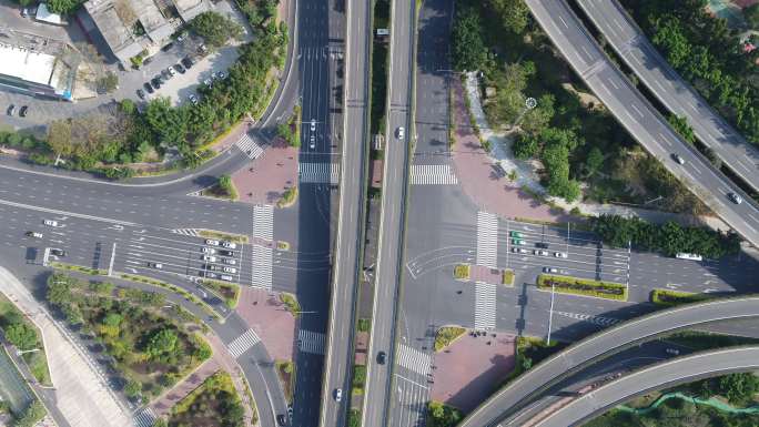 高架桥 车流 城市街景