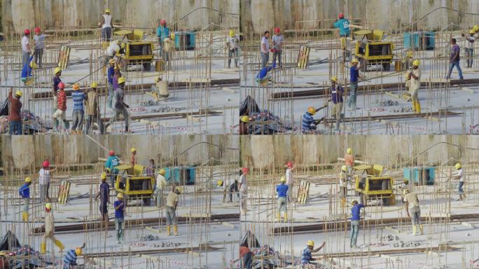 非洲建筑工地建筑工人