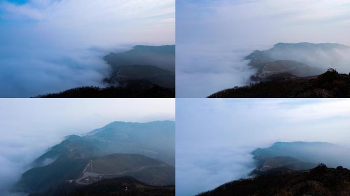 北京妙峰山冬季云海