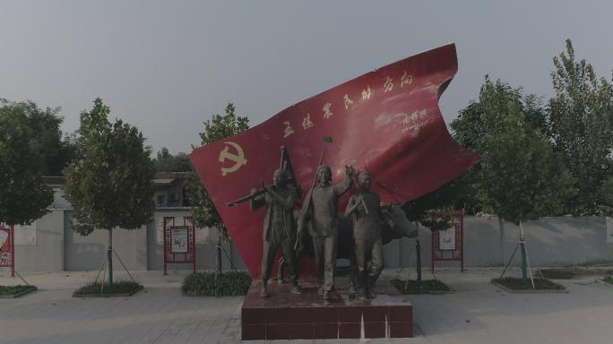 南王庄文化广场五亿农民的方向农民塑像