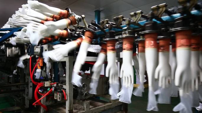 手套厂生产车间生产线橡胶自动化
