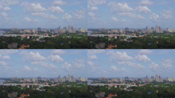非洲坦桑尼亚市中心俯瞰城市全景