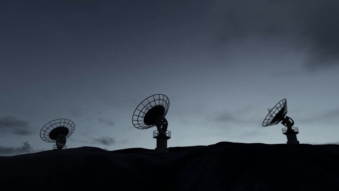 5G科技通讯信号雷达探测基站射电望远镜