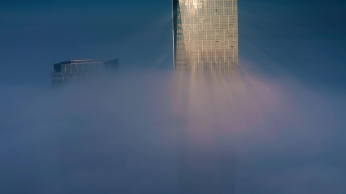 哈尔滨第一高楼富力中心闪耀冰城云海4