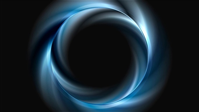 抽象蓝环标志旋转视频动画