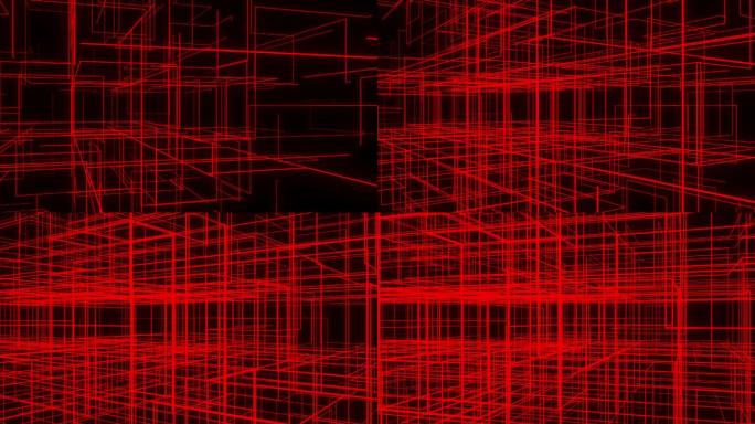 4K科技旋转网格线13