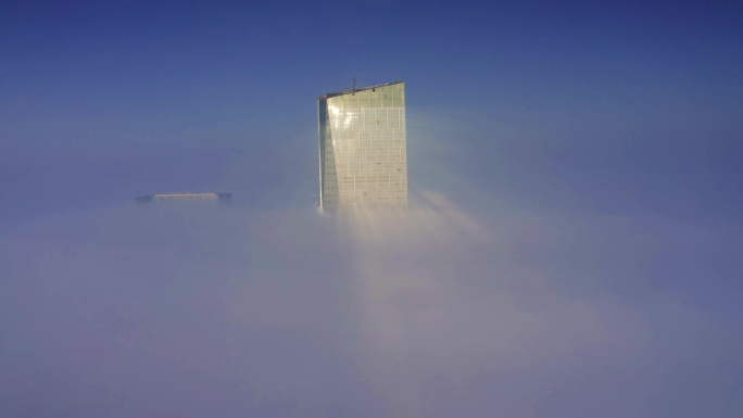 哈尔滨第一高楼富力中心闪耀冰城云海3