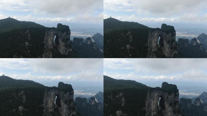 湖南张家界天门山5A景区航拍