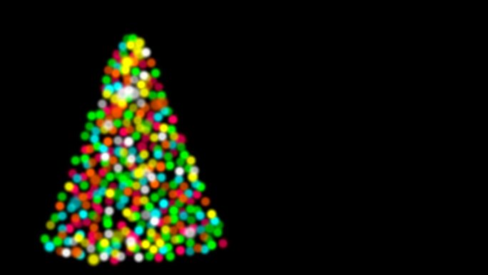 彩色圣诞树平安夜装扮光斑