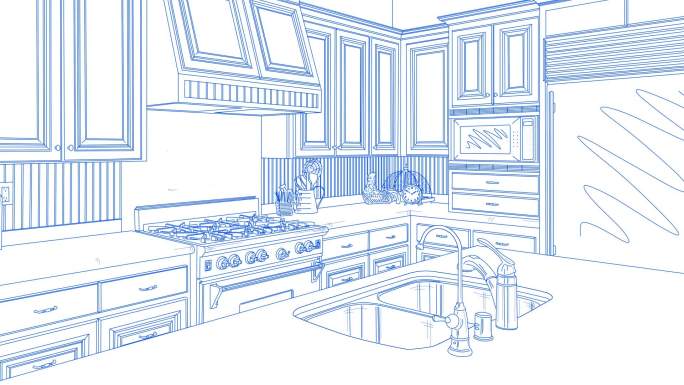 定制厨房从图纸到完工的过渡