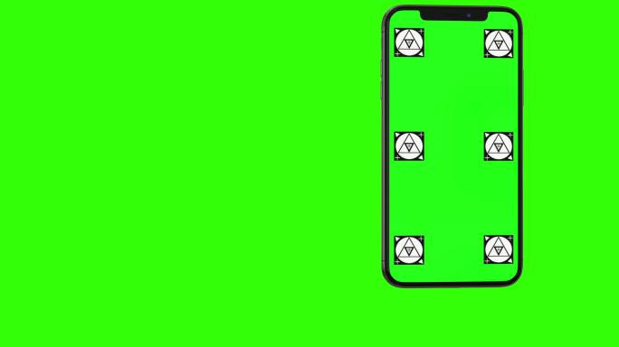 智能手机绿色背景视频素材