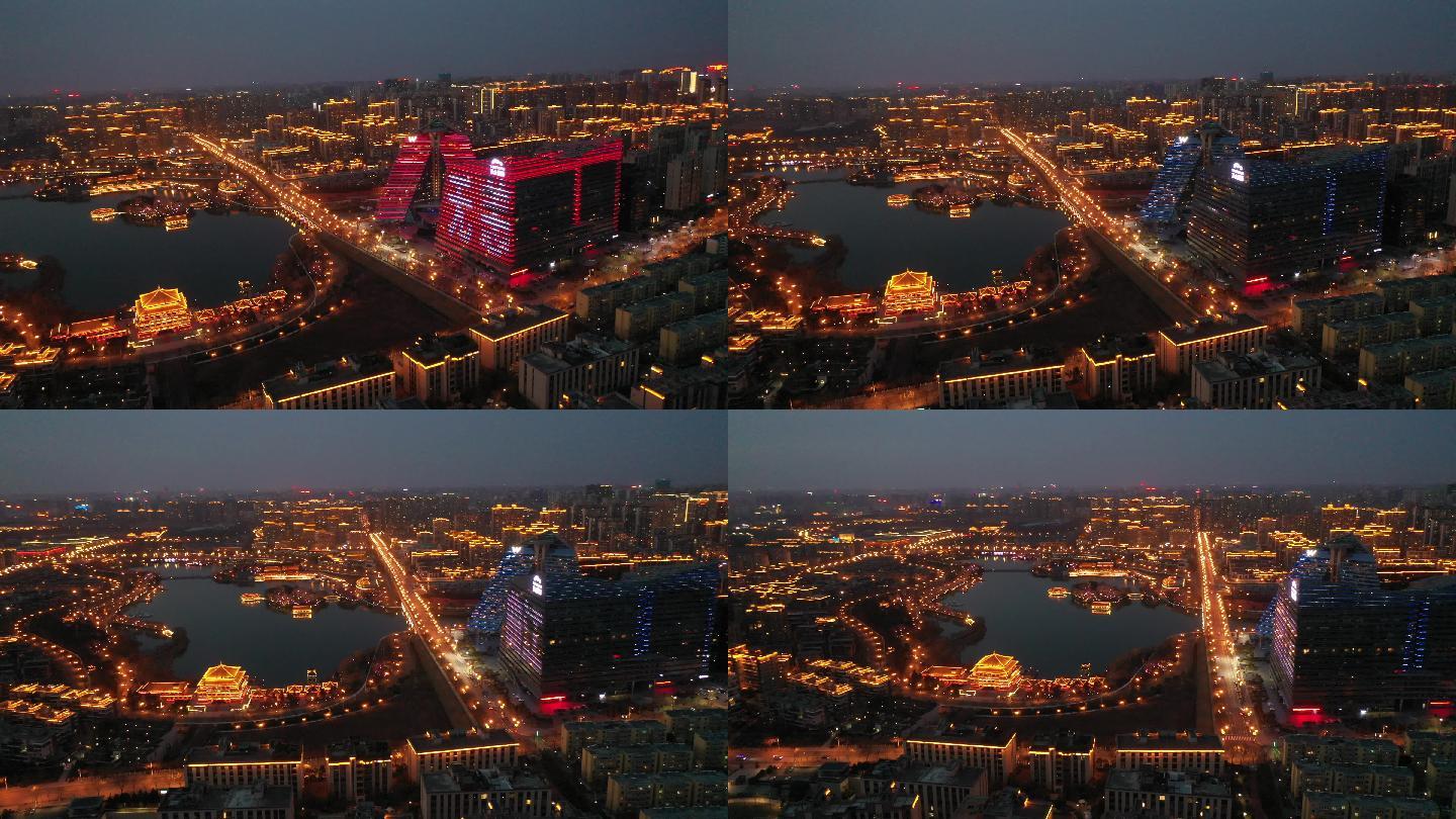 2022西安城市夜景空景